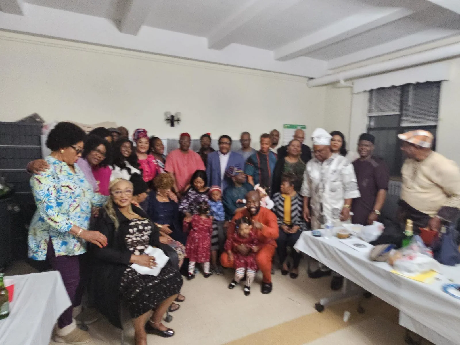 Large group of Isuikwuato community members at a gathering